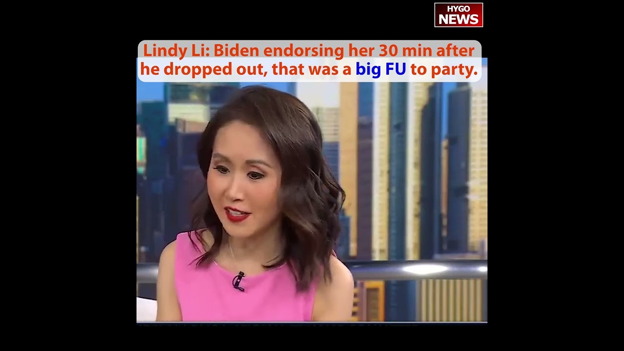 Harris Surrogate Lindy Li: Harris epic $1B disaster, backstabbing, Biden 30min & Obama Delay Endorse