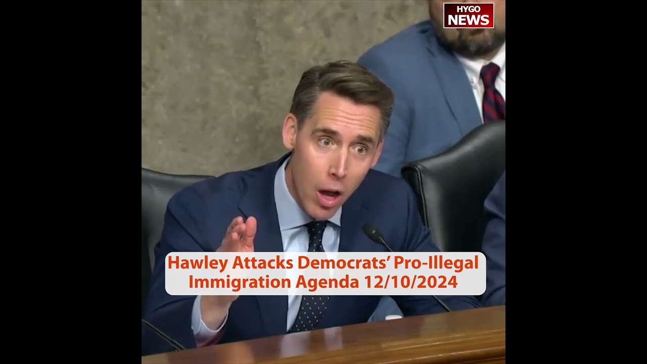 Hawley blasts Dem immigration lawyer at mass deportation hearing: amnesty 13M taking jobs from US