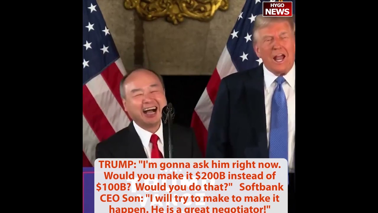 Softbank CEO Son: My confidence tremendously increased BC Trump victory; $50B or $100B or $200B?