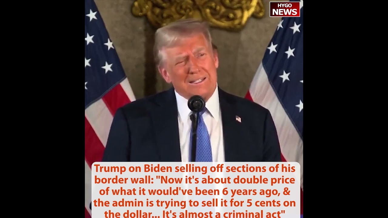 Trump on deportation, Biden Admin selling off border wall 5 cents on on the dollar; tax cut