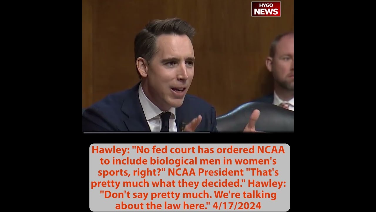 Sen Hawley grills NCAA over biological men in women’s sports & locker rooms ‘indefensible’