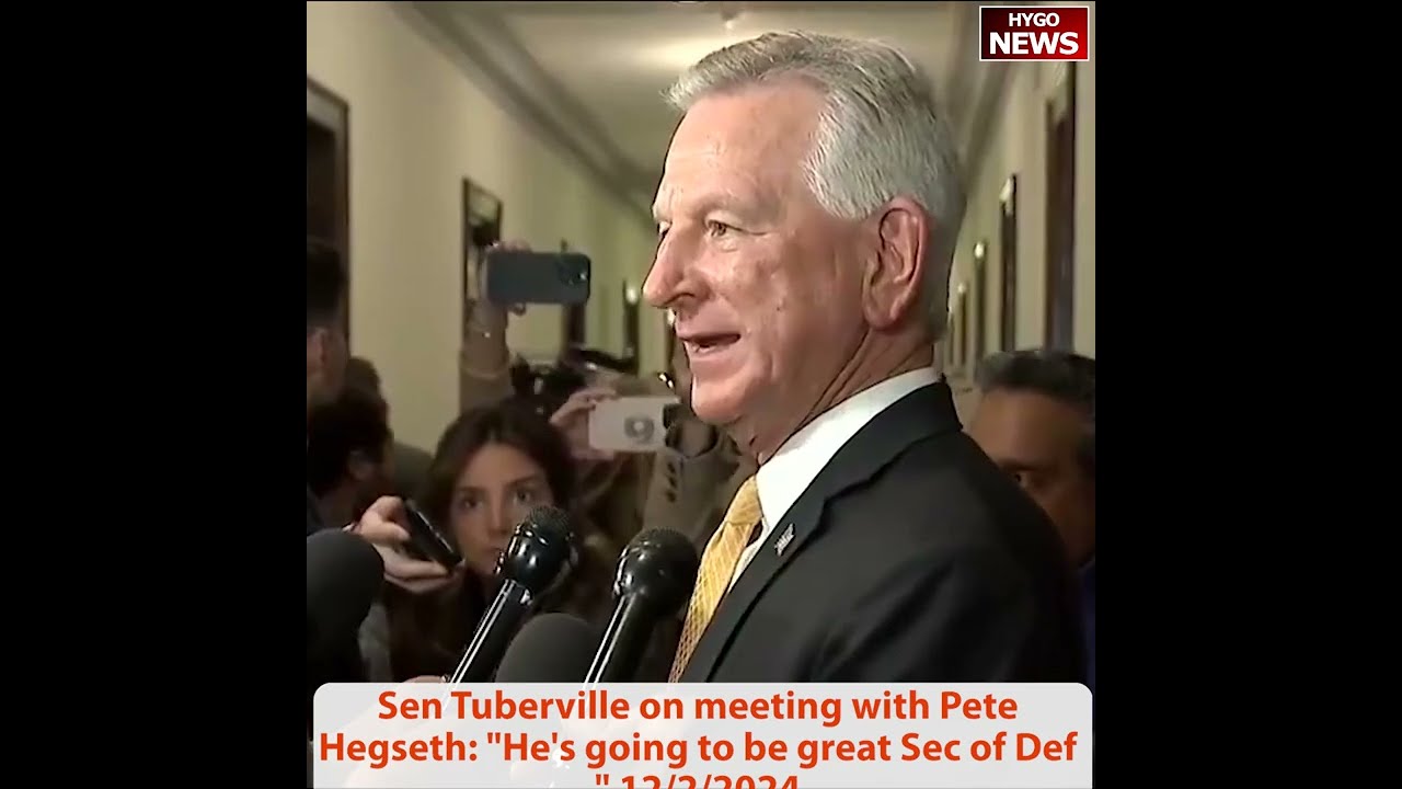 Sen Tuberville: Kash Patel really good FBI dir, Pete Hegseth great SecDef; Biden pardon utter trash