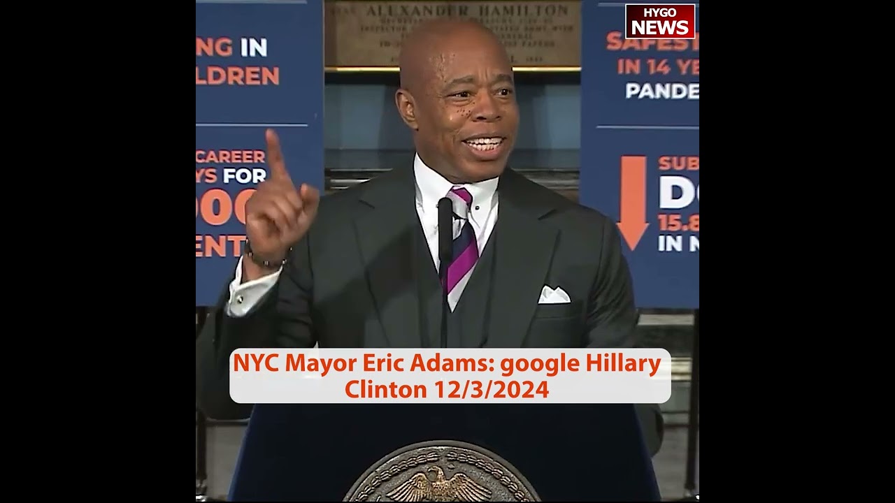 Embattled NYC Mayor Eric Adams: google Hillary Clinton on deportation, dared people to cancel him