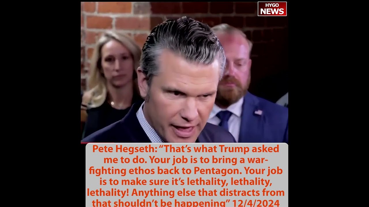 Pete Hegseth: bring war-fighting ethos back to Pentagon lethality; shuts down ludicrous & slanderous