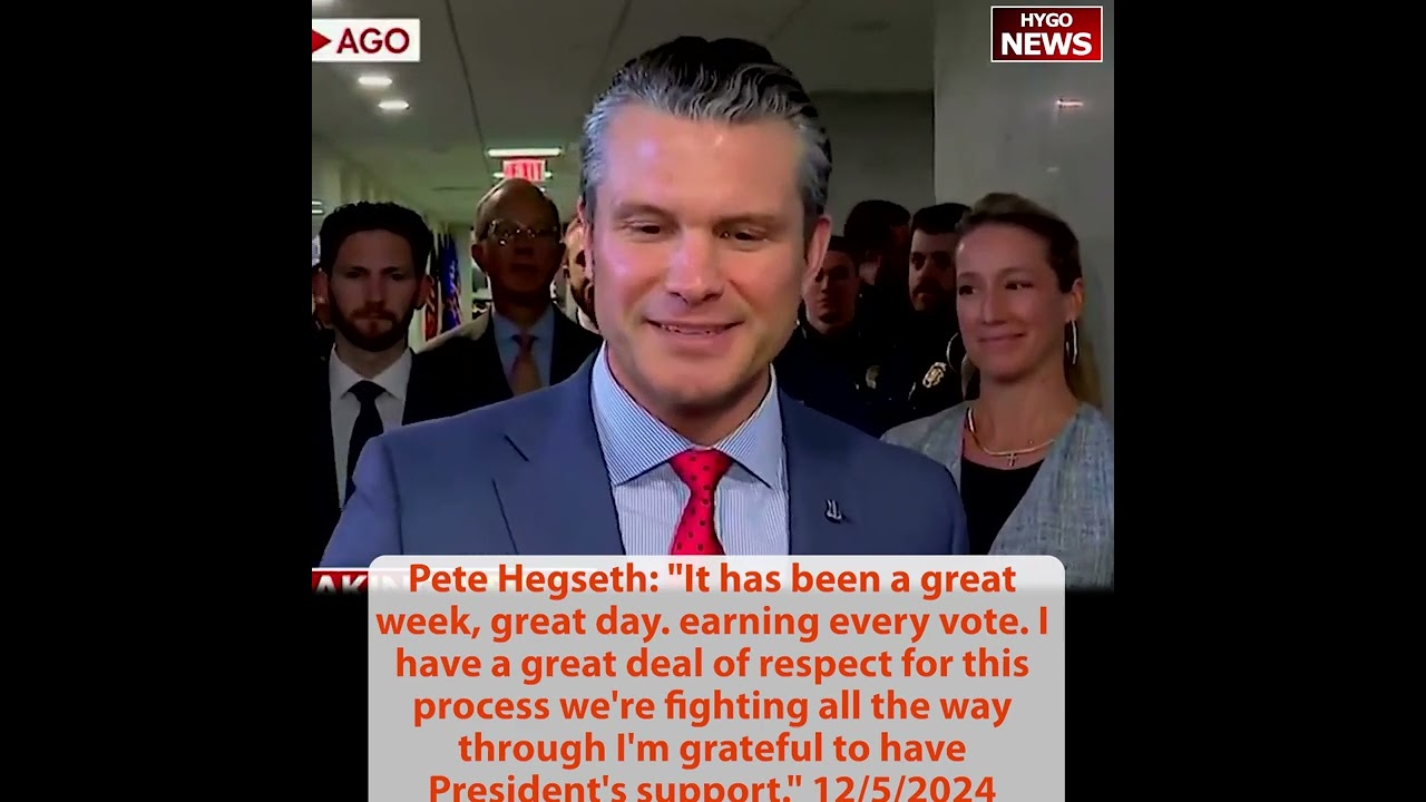 Pete Hegseth: It has been a great week, great day, earning every vote, fighting all the way through