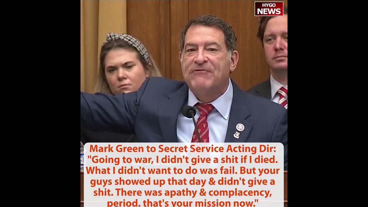 Mark Green to Secret Service: your guys showed up didn’t give a shit, apathy & complacency