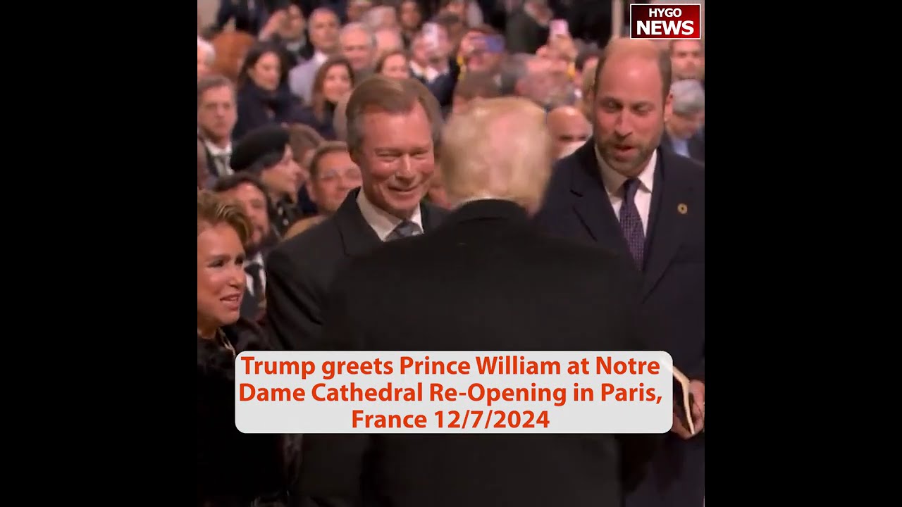 Trump Meets British Heir to Throne Prince William in Paris After Notre Dame Reopening