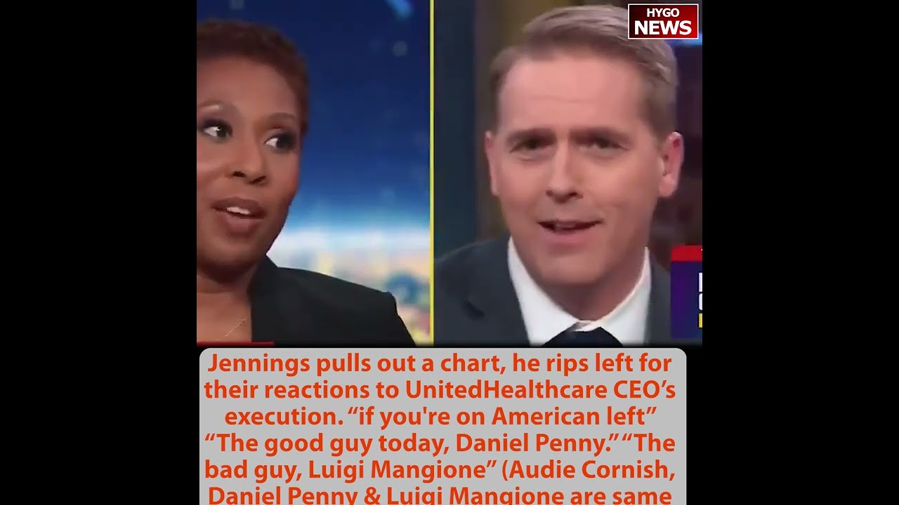 Jennings: good guy Daniel Penny, bad guy Luigi Mangione; she giggles & felt “joy” CEO of UHC