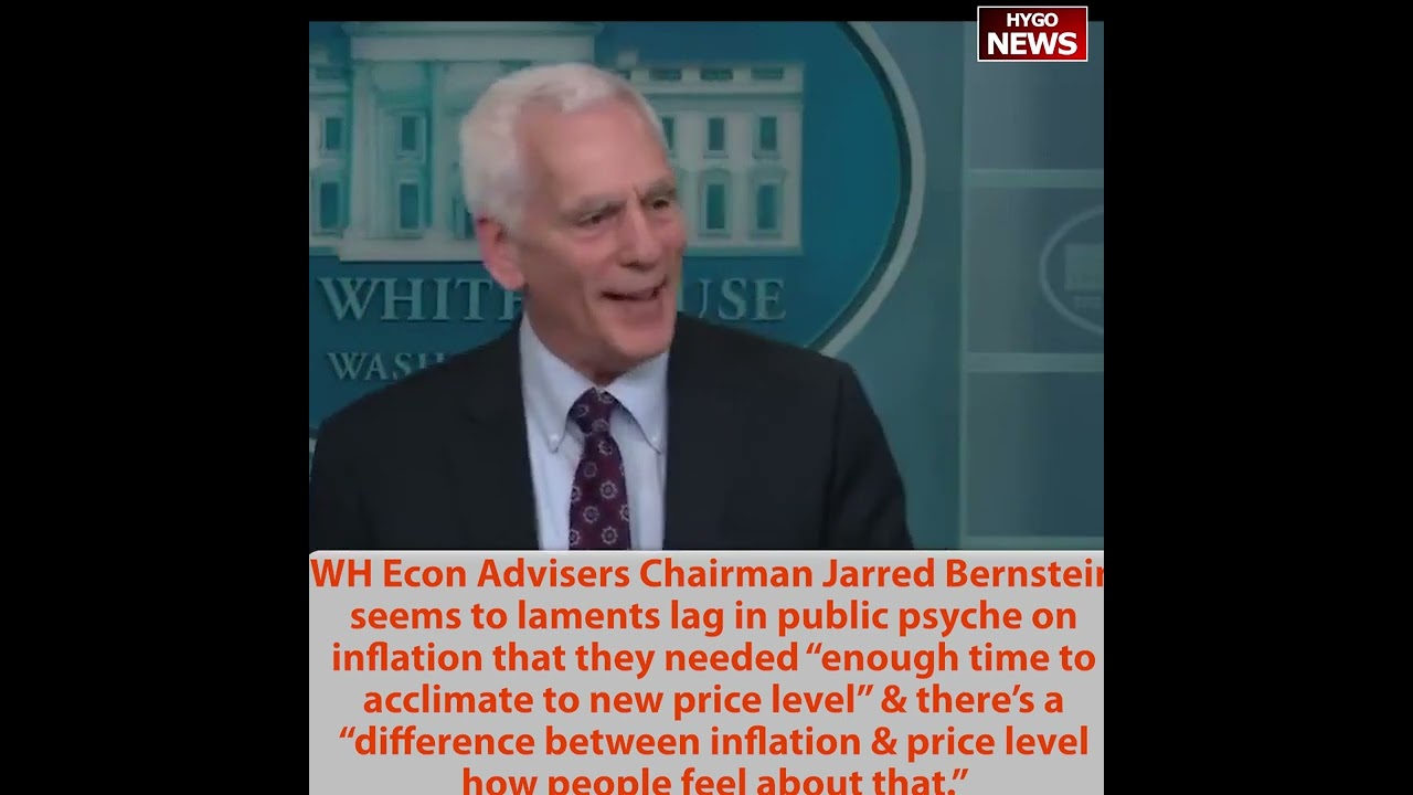 Biden Econ Adviser: diff between inflation & price level, need time to acclimate to new price level