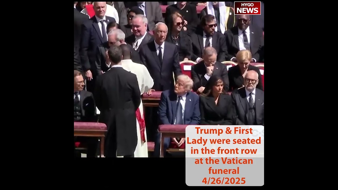 Trump & First Lady Joe front row, Joe & Jill Biden Are Forced to Back at Pope Francis’ Funeral