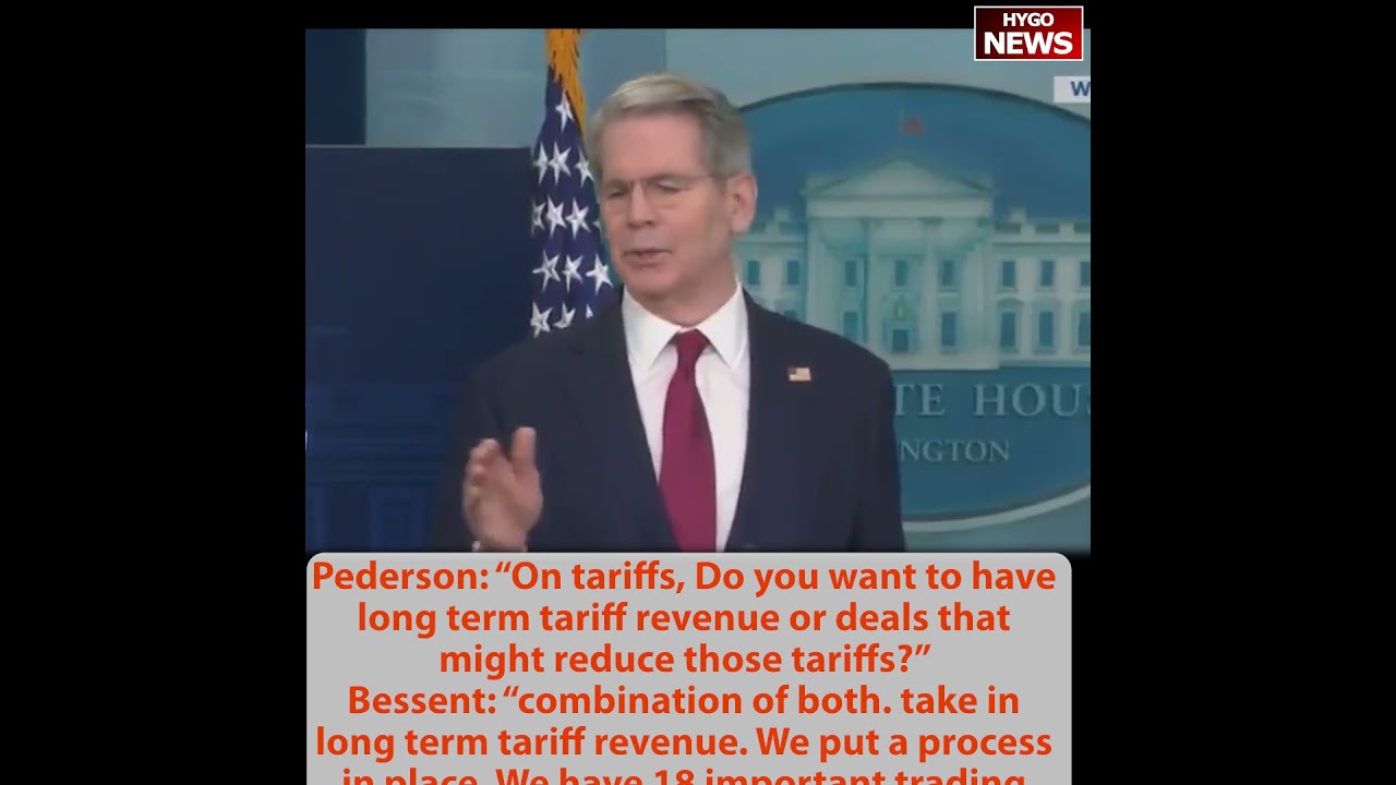 Q: want long term tariff revenue or deals reduce those tariffs? Bessent: combination of both