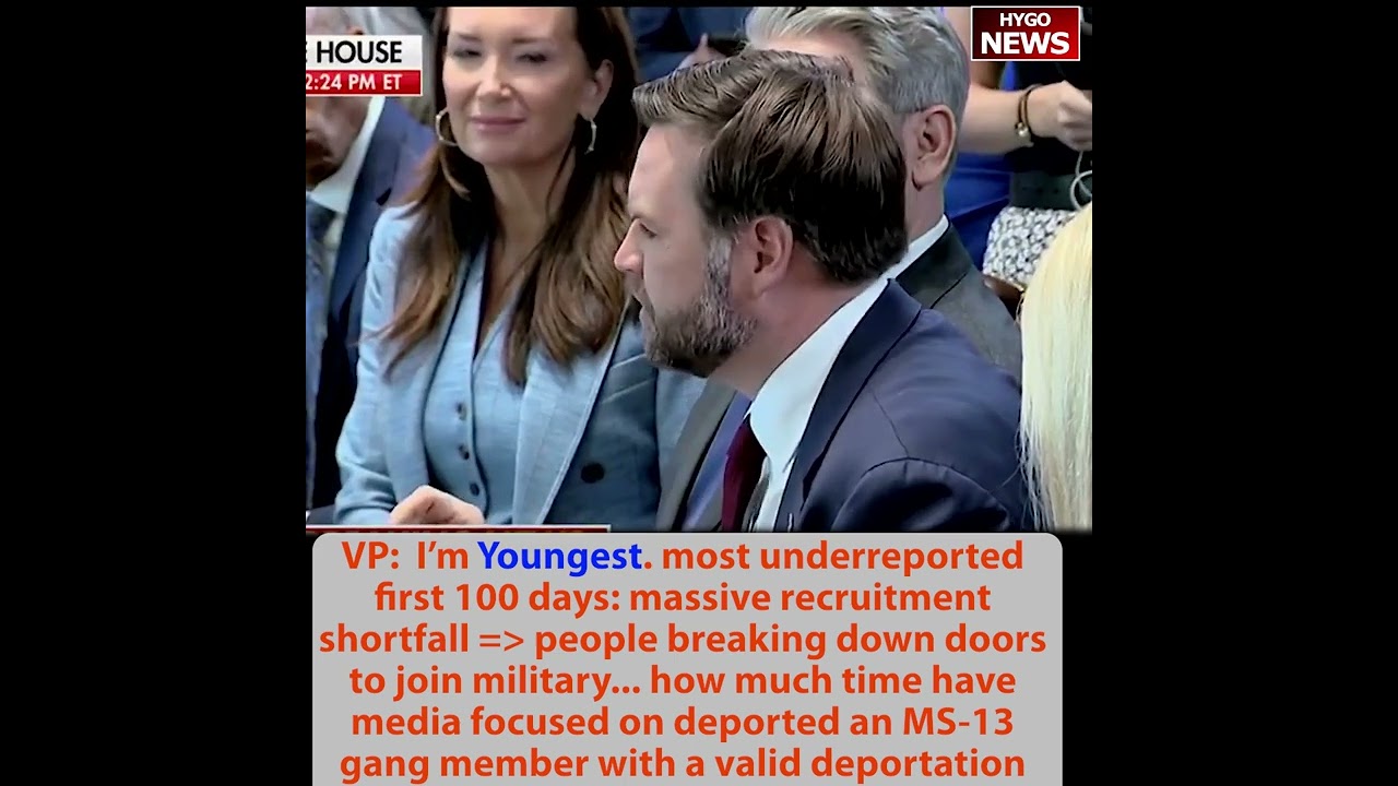 VP: I’m Youngest. Massive recruitment shortfall but media focused on valid deportation; Susie Wiles