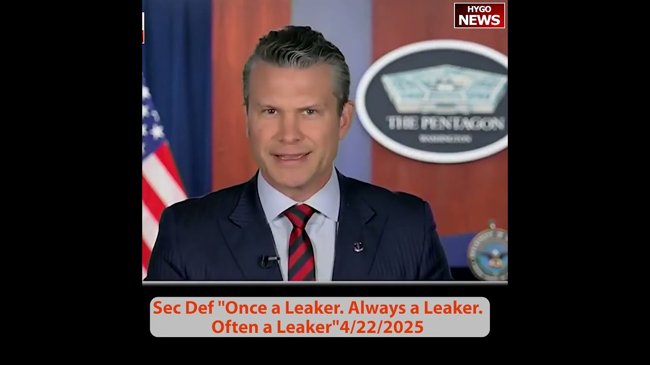 Sec Def: Once a Leaker. Always a Leaker. Often a Leaker; Leavitt: Sec Def is doing a tremendous job