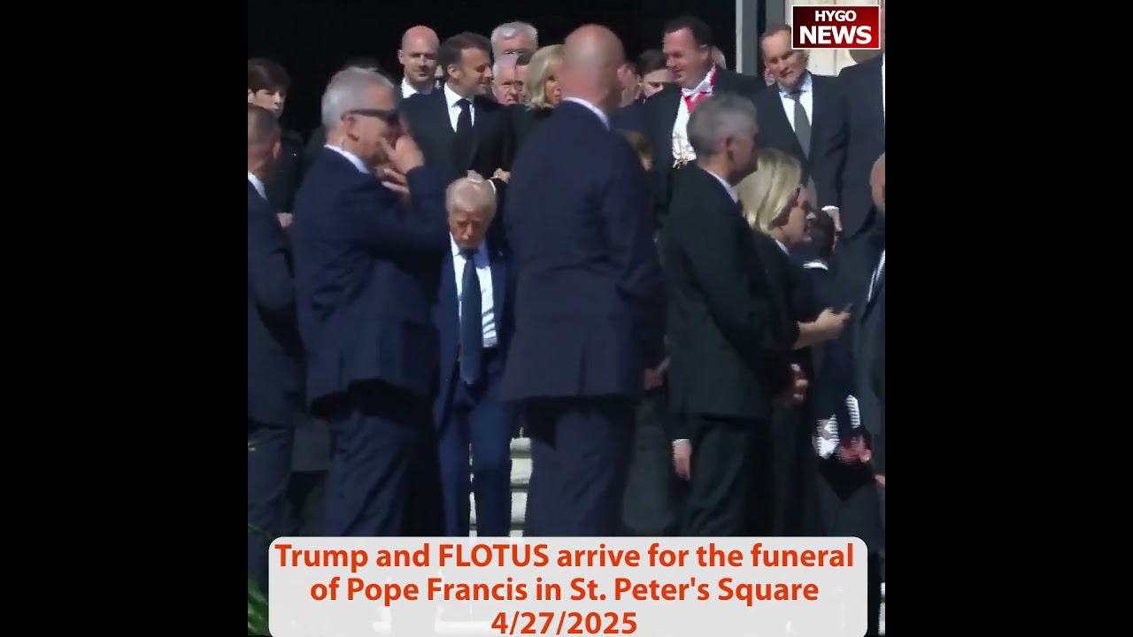 Trump & FLOTUS stand alongside world leaders at Pope Francis funeral in St. Peter’s Square