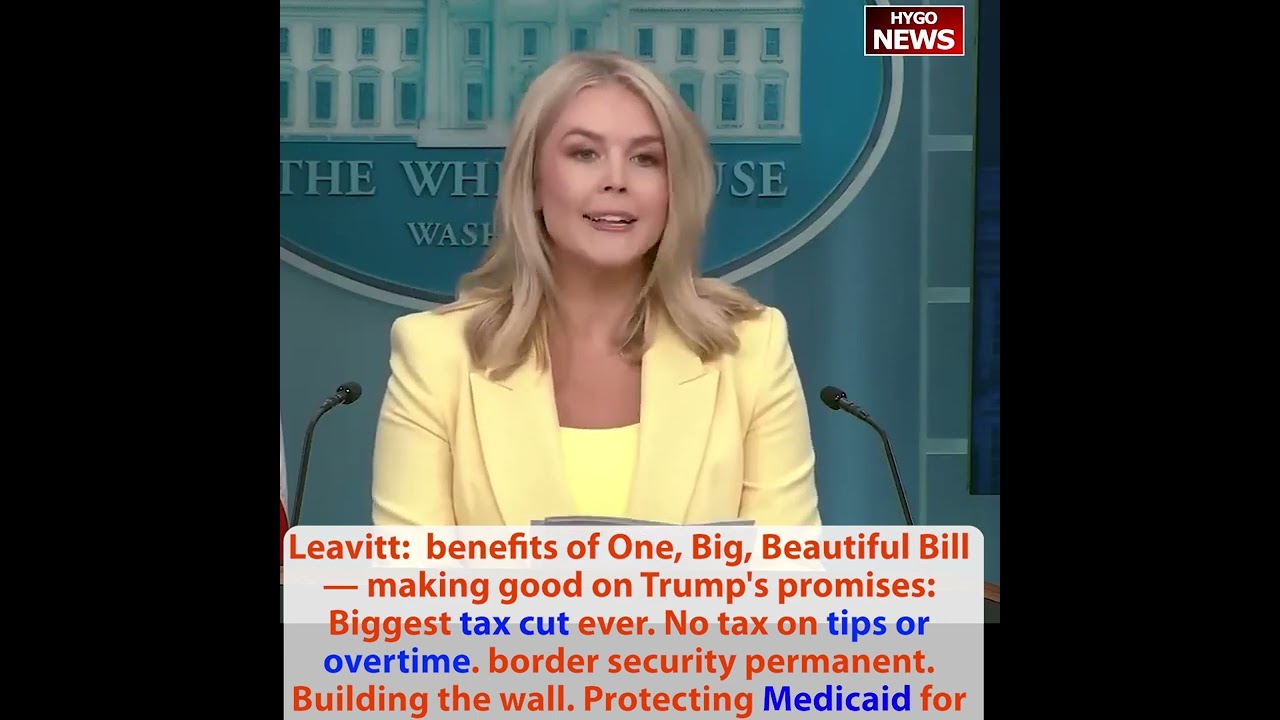 One, Big, Beautiful Bill: Biggest tax cut. No tax on tips overtime. border wall. Protecting Medicaid