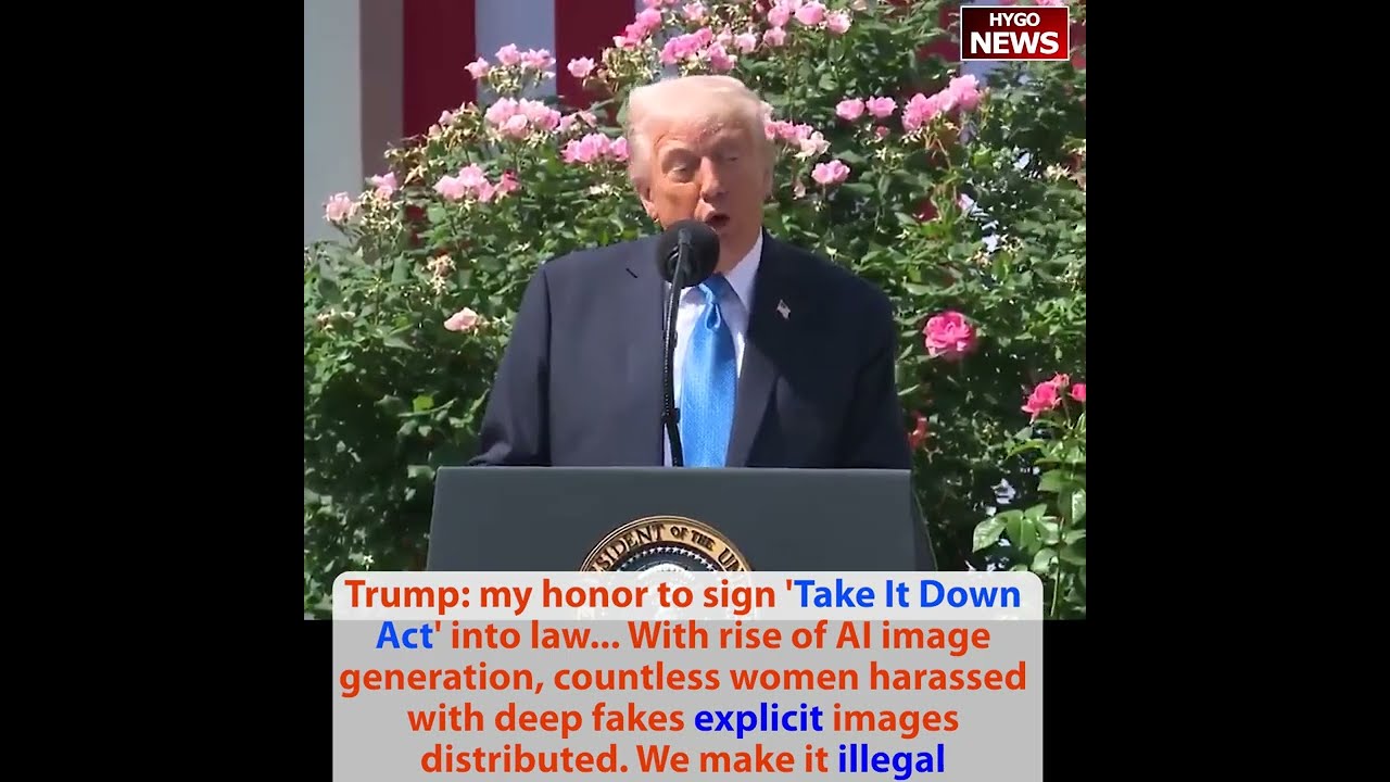 Trump: signed ‘Take It Down Act’ AI image generation; Medals of Sacrifice to 3 law officers