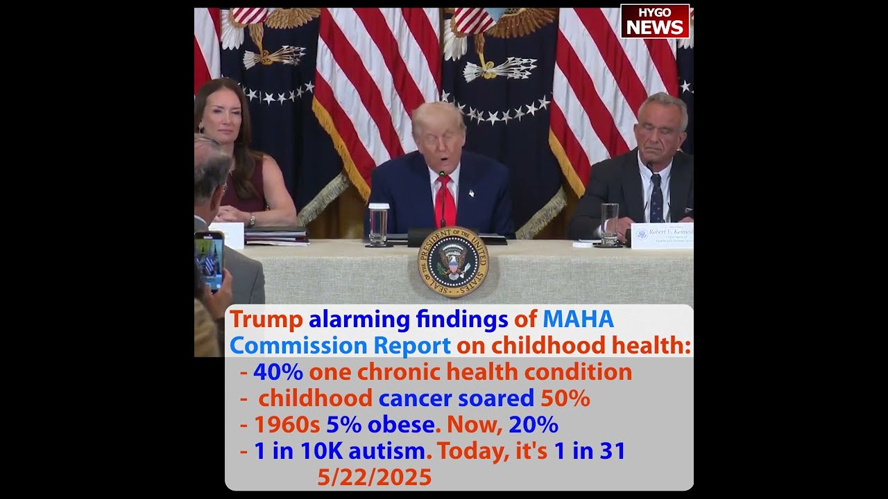 Alarming findings of MAHA: 40% chronic, cancer 50%, 5% obese to 20%, 1 in 10K autism Today 1 in 31