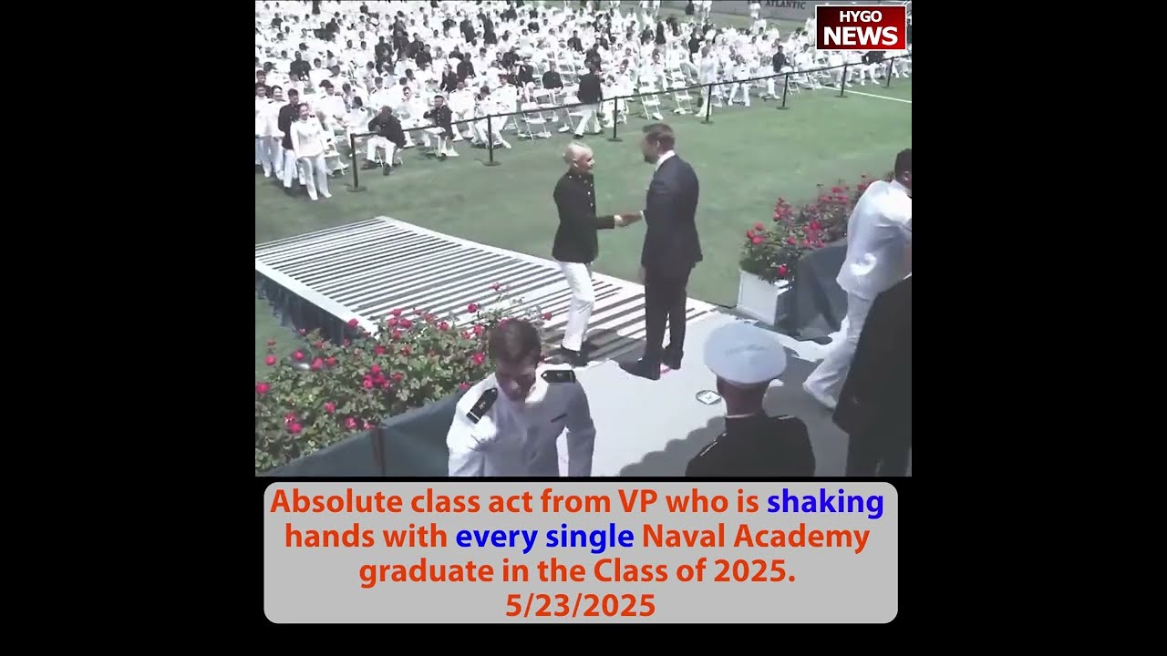 Absolute class act VP shaking hands with every graduate; Bessent: important GDP/debt grow out of