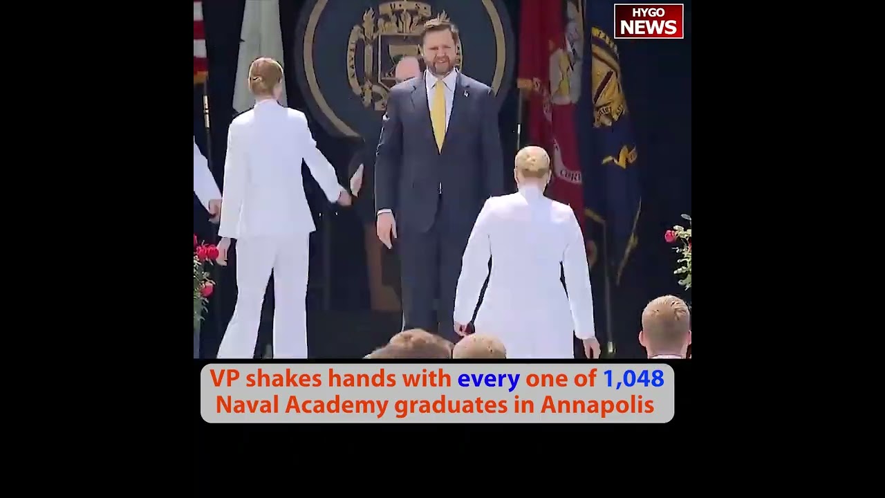 VP shakes hands with every one of the 1,048 Naval Academy graduates in Annapolis