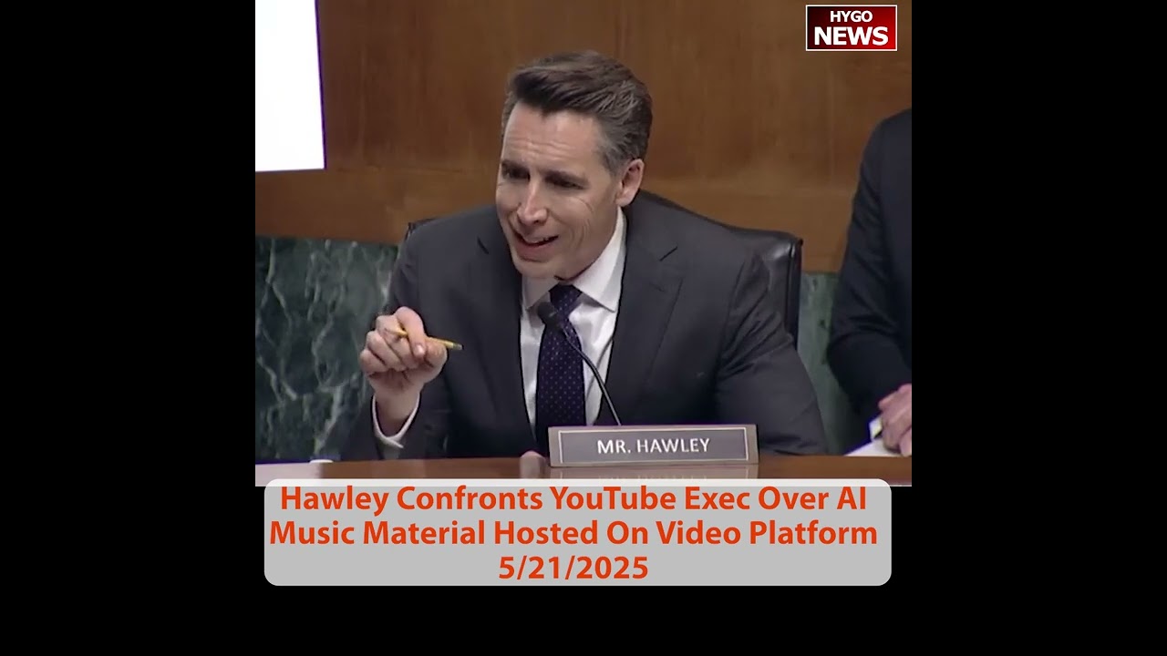 Hawley Confronts YouTube Exec Over Rampant AI Abuse Material Hosted On Video Platform