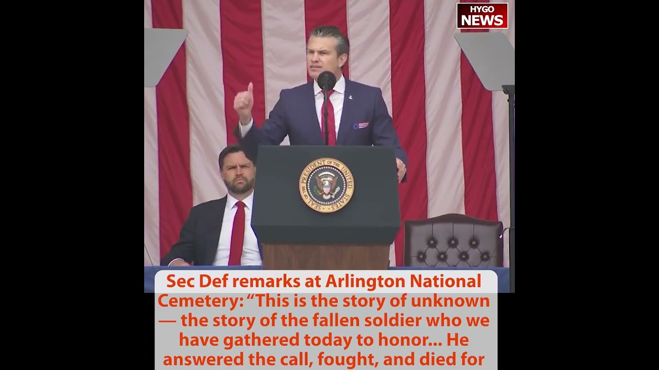 Sec Def at Arlington National Cemetery: story of unknown, of fallen soldier, ultimate sacrifice of