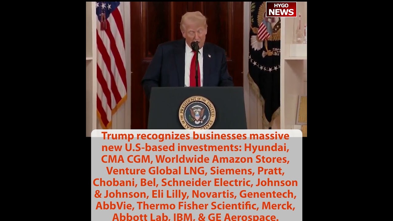 Trump recognizes businesses making massive new US-based investments: Hyundai, CMA CGM, Amazon, IBM