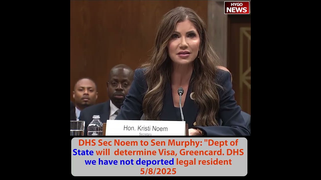DHS Sec Noem to Sen Murphy: Abrego Garcia is citizen of El Salvador no scenario will be in US again