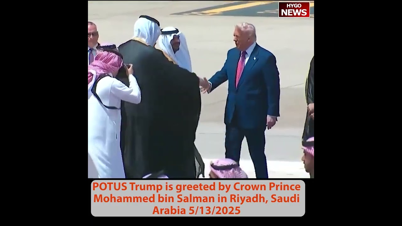 The Beast pulls up to Saudi Royal Court, Trump greeted by MBS, quick welcome Royal Terminal