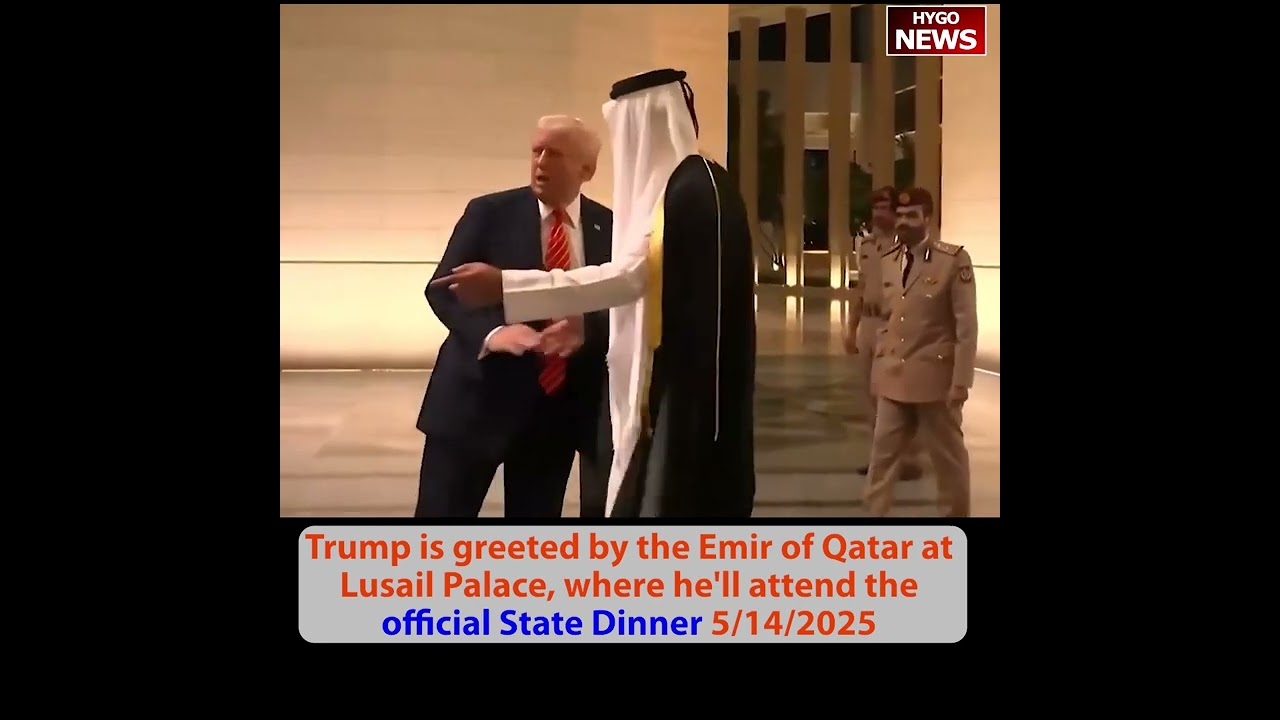 Trump & Emir watch sword dancing at Al Wajba Palace, enters Lusail Palace official State Dinner