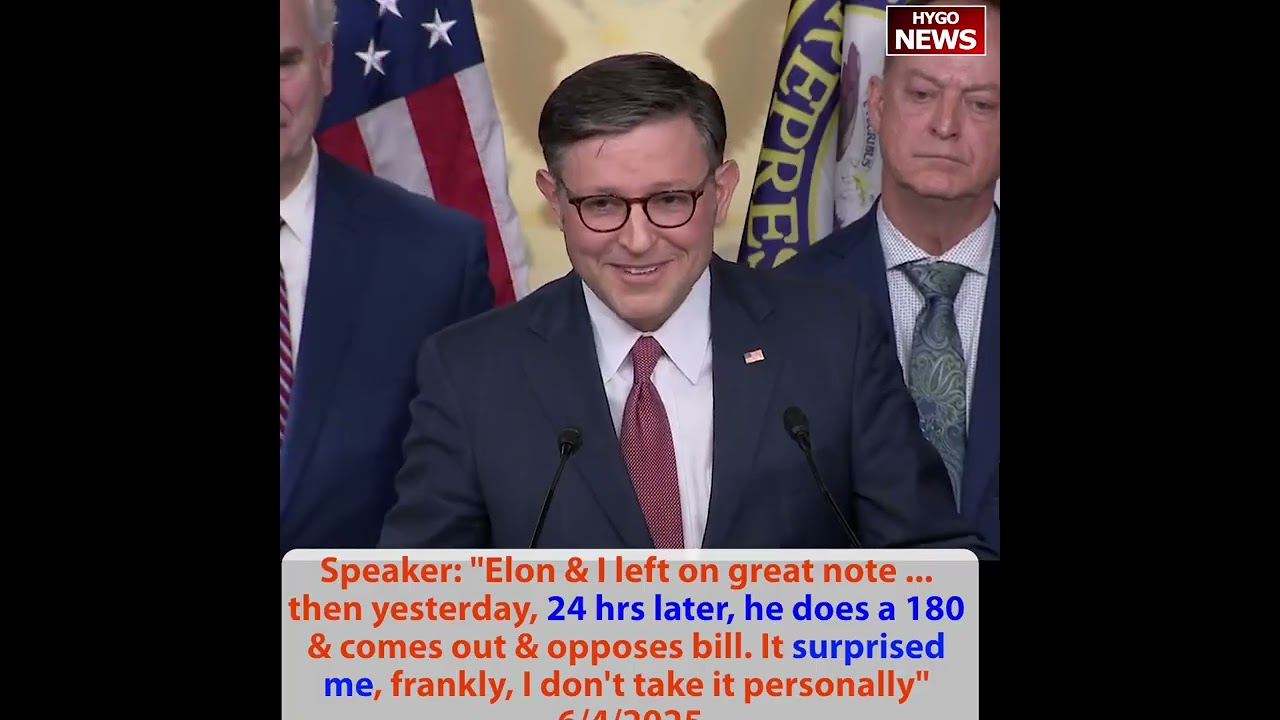 UNHINGED Schumer & Wyden on BBB； Speaker: Elon & I left on great note then 24 hrs later he does 180
