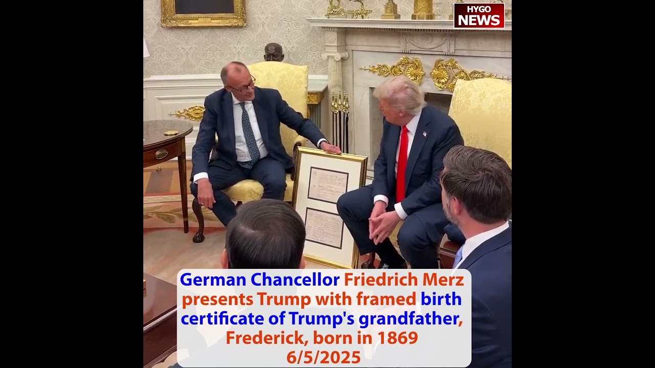 German Chancellor presents Trump his grandfather’s birth certificate; CBO tariff revenue $2.8T